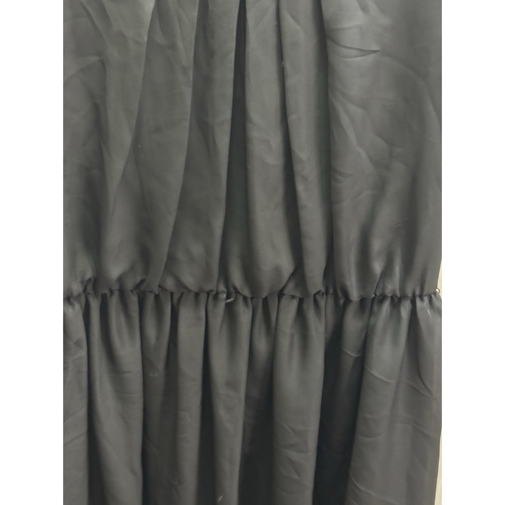 I.N. San Francisco Women's Medium Black Sleeveless Dress Pleated Elastic Waist - Picture 3 of 7
